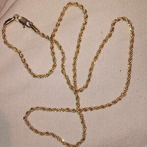 Elegant Gold Fill Rope Chain Necklace